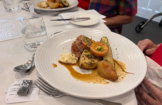 Pictured: Main course, Christmas Lunch